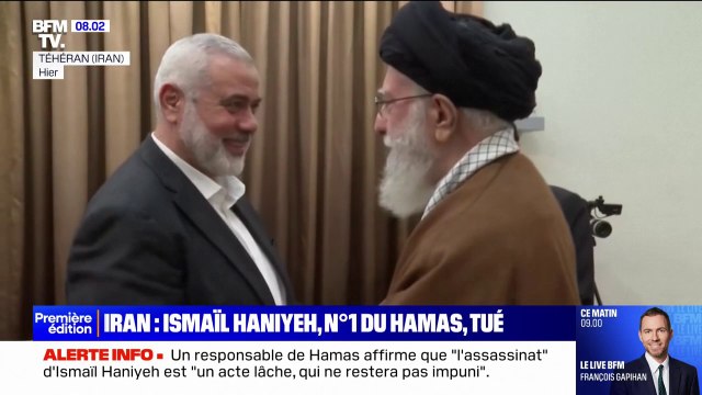Mort du chef du Hamas en Iran: les dernières images de Ismaïl Haniyeh aux côtés du guide suprême