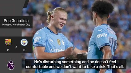 Haaland injury concern as City draw with Barcelona