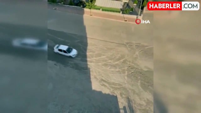 Drift atan sürücünün ehliyetine el konuldu