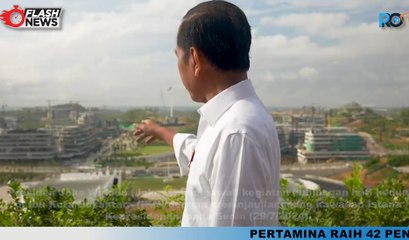 Bersama Awak Media Presiden Jokowi Tinjau Kawasan Istana di IKN