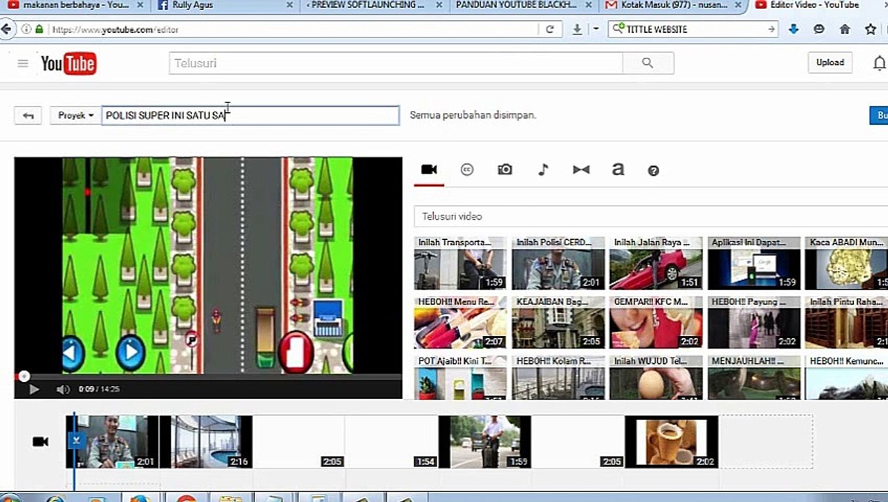 Video Tutorial Youtube : UPDATE AGUSTUS 2016