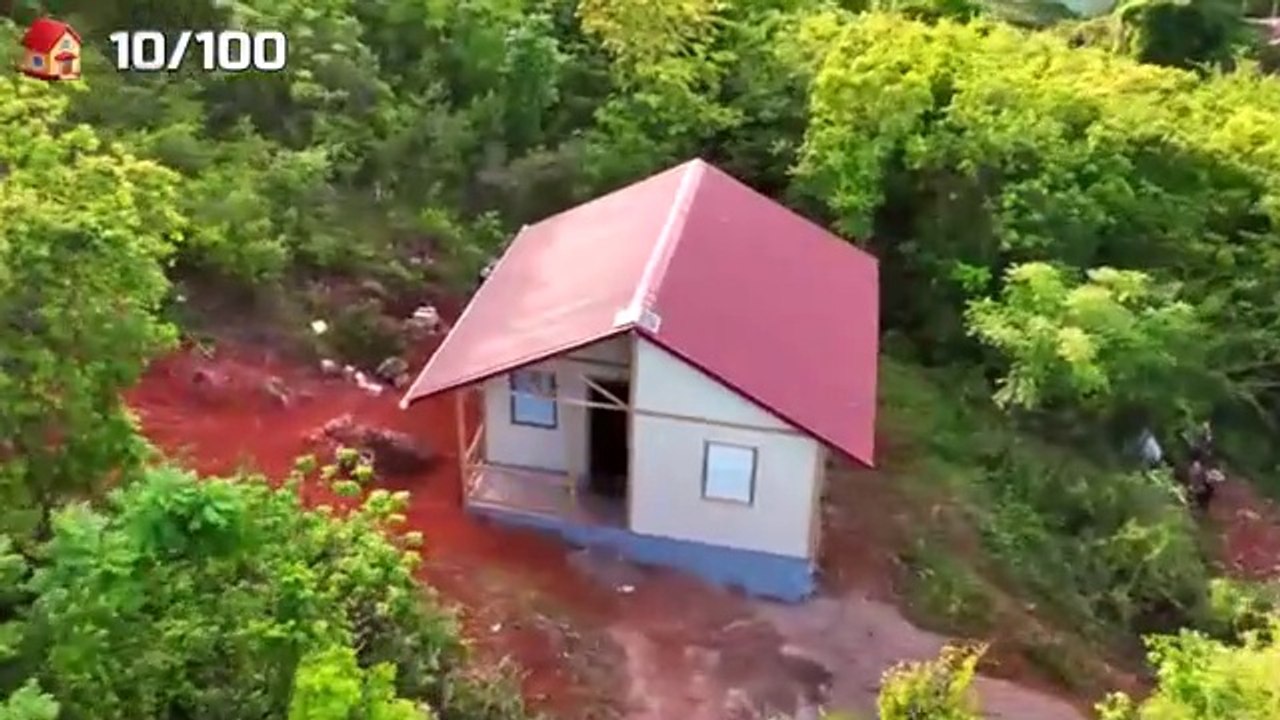 (Mr Beast ) I Built 100 Houses And Gave Them Away