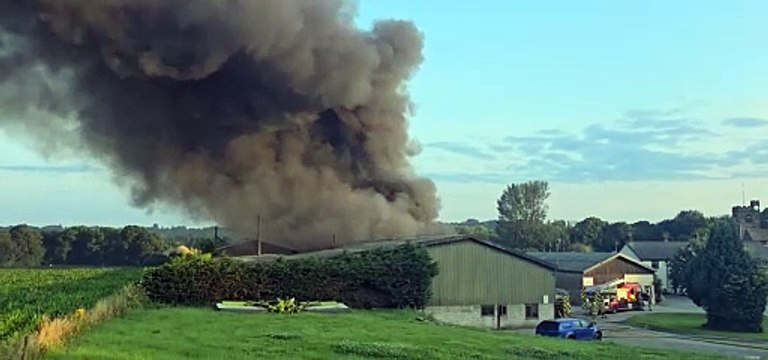 Farm fire in Preston New Road, Samlesbury on Wednesday, July 31