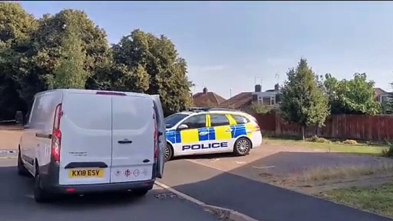 Police cordon in place in Kent Road Crescent, Northampton after reports of incident in the early hours