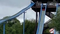 Mom's world turns upside down during the ride on the Knockhatch Wave Runner