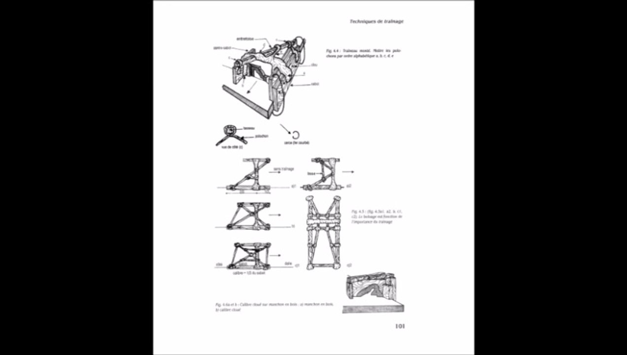 Confection d'un traîneau droit.