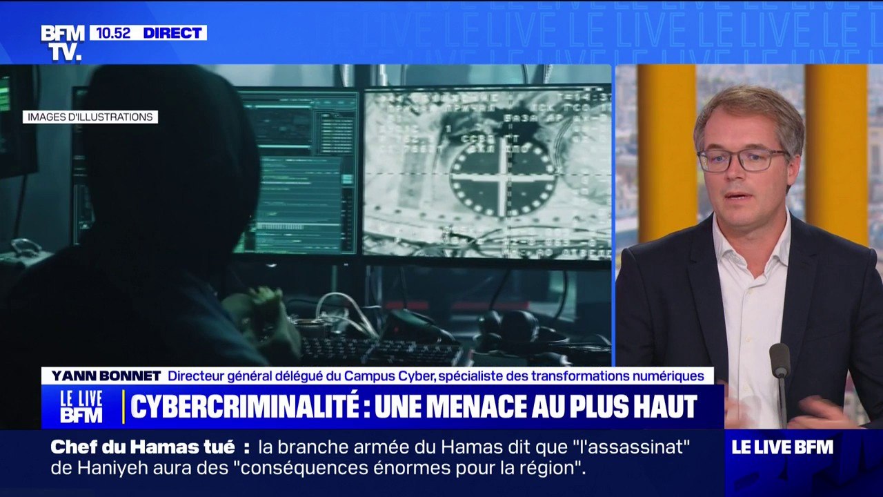 Cybercriminalité: "cette menace nous concerne tous(...)ça peut avoir des incidences très concrètes dans notre vie", explique Yann Bonnet spécialiste des transformations numériques