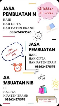 085624371576,Layanan pendaftaran merek dan HAKI,Jasa pengurusan hak kekayaan intelektual