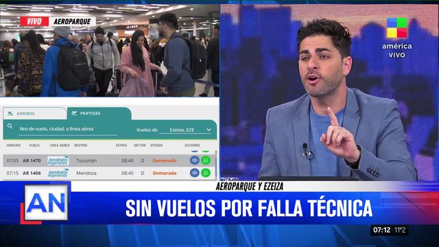 Aeroparque y Ezeiza: cancelaciones y demoras en las partidas de vuelos por falla técnica