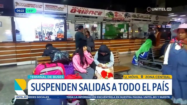 Suspenden salidas a todo el país desde la Terminal de Cochabamba por bloqueos del transporte pesado