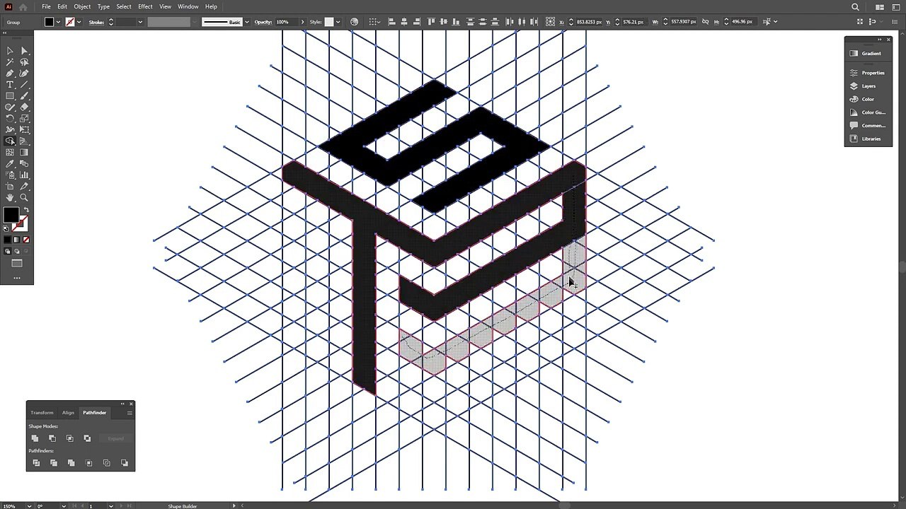 Modern Lettermark Logo Design Tutorial _ Monogram Logo Design _ Adobe Illustrator Tutorial