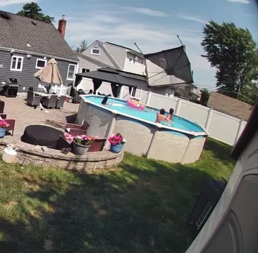 Gazebo Flies Into Backyard from Neighbor's House