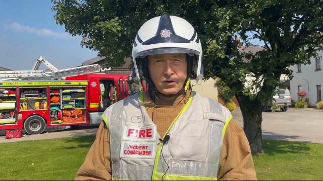 Lancashire fire crews tackle huge blaze on farm