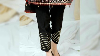 Black Trouser Designs Easy To Make Easy To Stitch//Latest Trouser Designs In Black!!!!