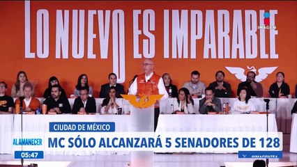 Movimiento Ciudadano sólo alcanzará 5 senadores de 128