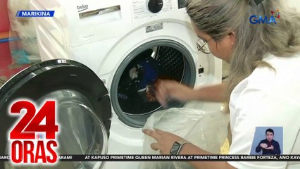 Libreng laundry service kabilang sa tulong ng GMAKF sa mga nasalanta ng bagyo at Habagat sa Marikina | 24 Oras