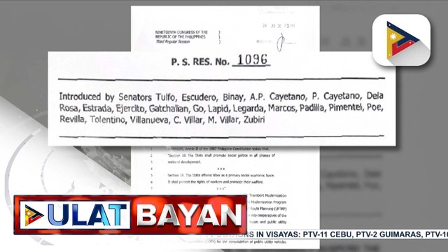 Resolusyong suspendihin pansamantala ang implementasyon ng PUV modernization program, pinirmahan ng ilang senador