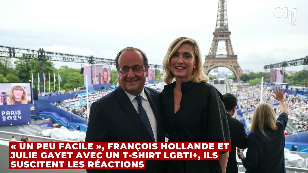 « Un peu facile », François Hollande et Julie Gayet avec un t-shirt LGBTI+, ils suscitent les réactions