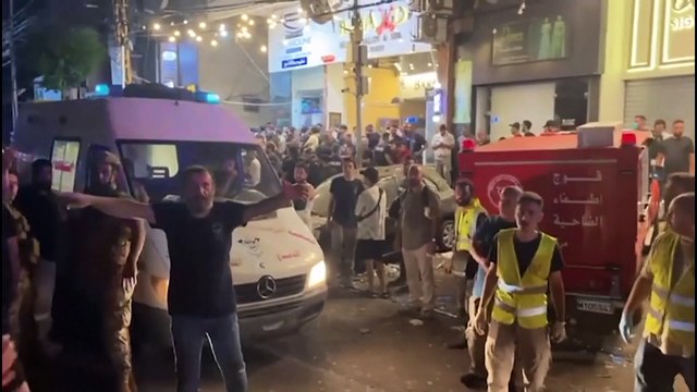 Aftermath of Israeli strike in Beirut, leaving one dead and dozens injured