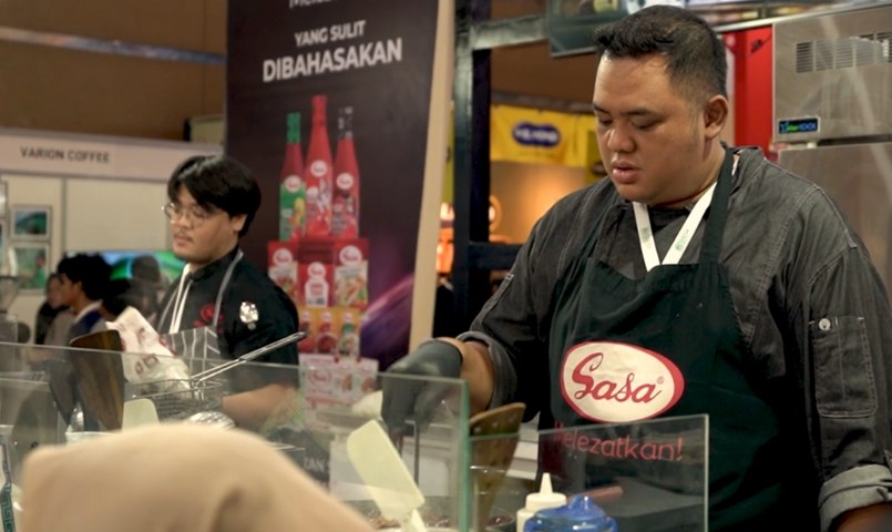 SASA MEMPERKENALKAN PRODUK UNGGULAN DI  FOOD AND HOSPITALITY INDONESIA