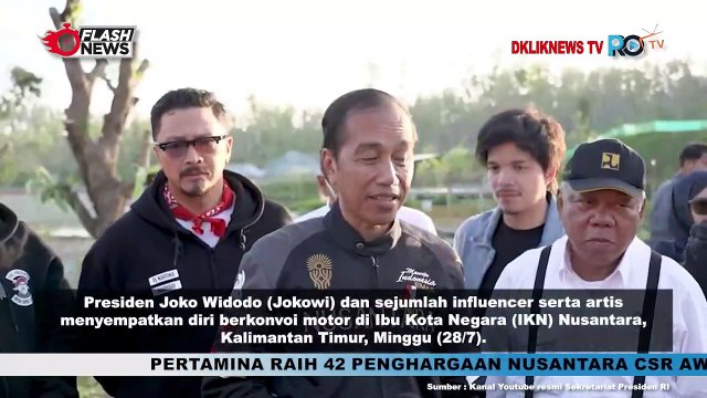 Statment Jokowi Usai Motoran Bareng Artis dan Influencer di IKN