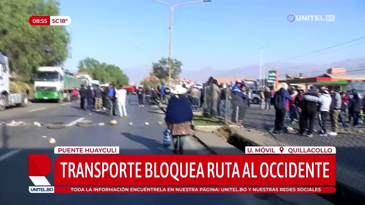 Cochabamba registra al menos cinco puntos de bloqueo en carreteras al occidente y oriente del país