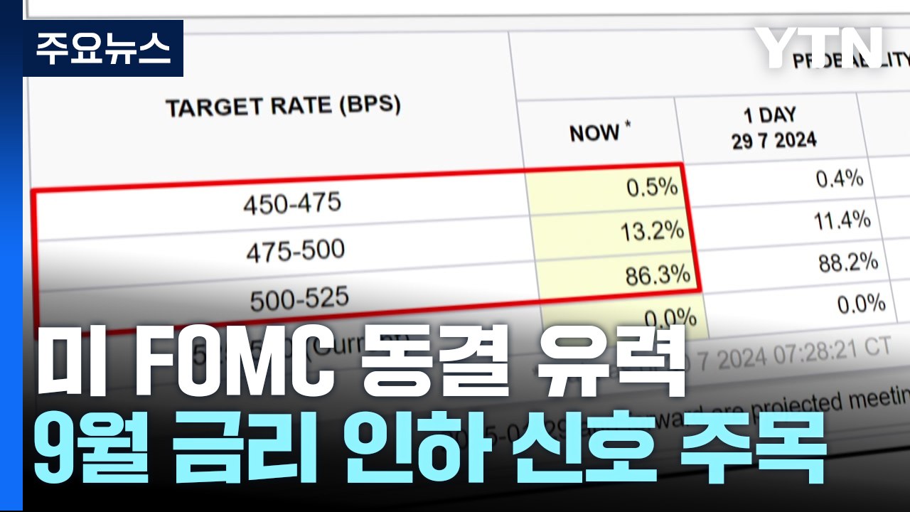美 FOMC 동결 유력...9월 인하 신호 주목 / YTN