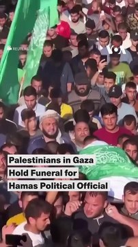 Palestinians in Gaza Hold Funeral for Hamas Political Official VOA #trending #palestinians #dailymotion #gazanews