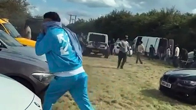 Shocking footage shows gun and machete violence erupt at Derbyshire sports event