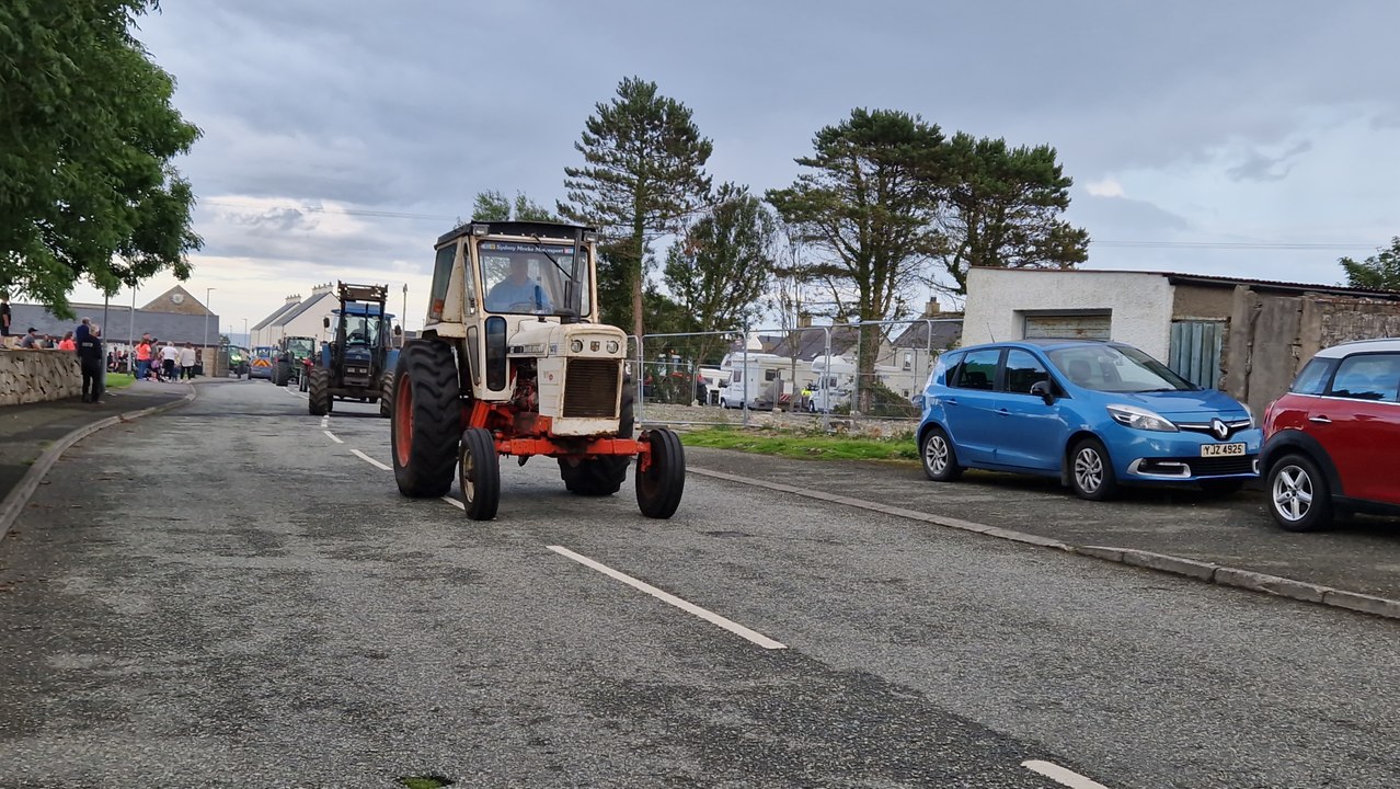 Tractors heading out on Kilhorne Parish Church tractor and classic vehicle run