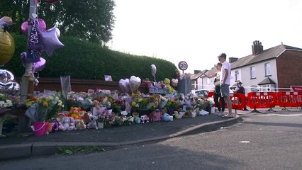 Hundreds of flowers and toys laid out in Southport
