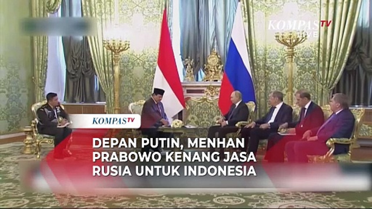Depan Vladimir Putin, Menhan Prabowo Kenang Jasa Rusia untuk Indonesia