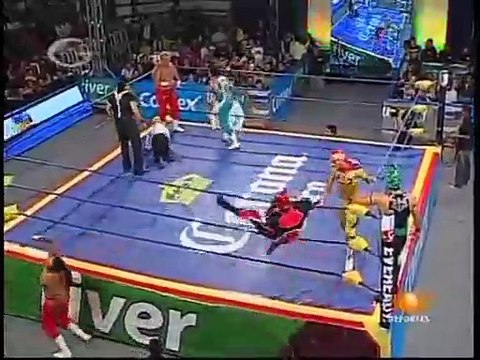 Atomic Boy, El Gato Eveready & Laredo Kid vs. Los Metrosexuales ( 2010.04.06 @ AAA Sin Limite San Martin )
