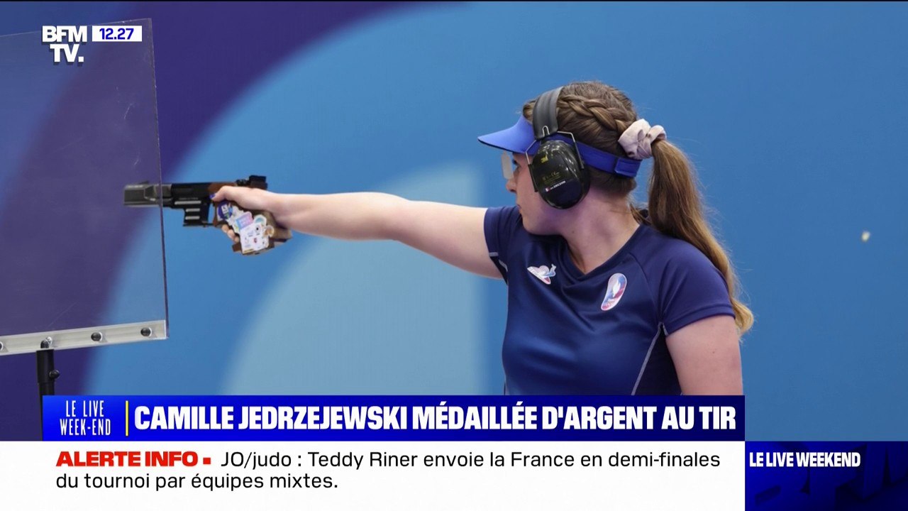 JO 2024: la Française Camille Jedrzejewski décroche une médaille d'argent au tir au pistolet à 25 mètres