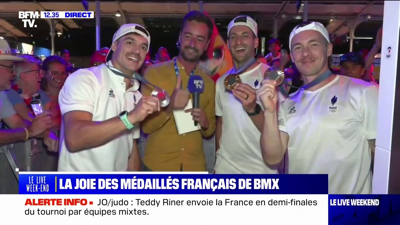 "On a marqué l'histoire": la France a réalisé le triplé en BMX ce vendredi soir avec le sacre de Joris Daudet, devant Sylvain André et Romain Mahieu
