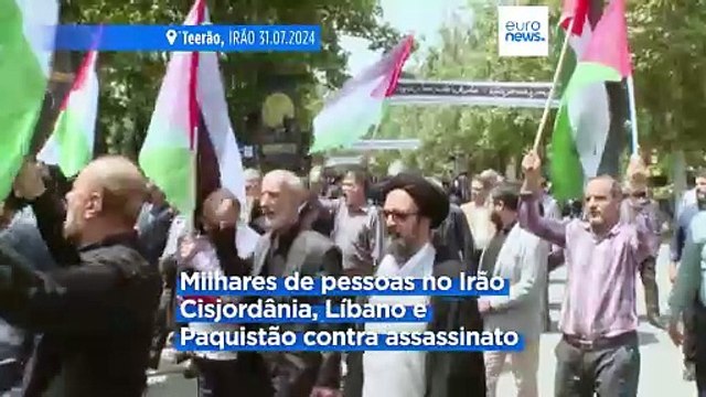 Milhares saem às ruas em protestos contra o assassinato do chefe político do Hamas