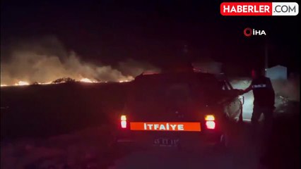 Manisa'da ağaçlık alanda yangın