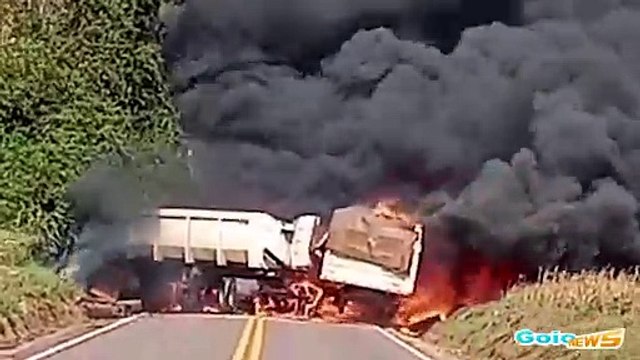 Vídeo mostra acidente que matou motorista de carreta de Goioerê