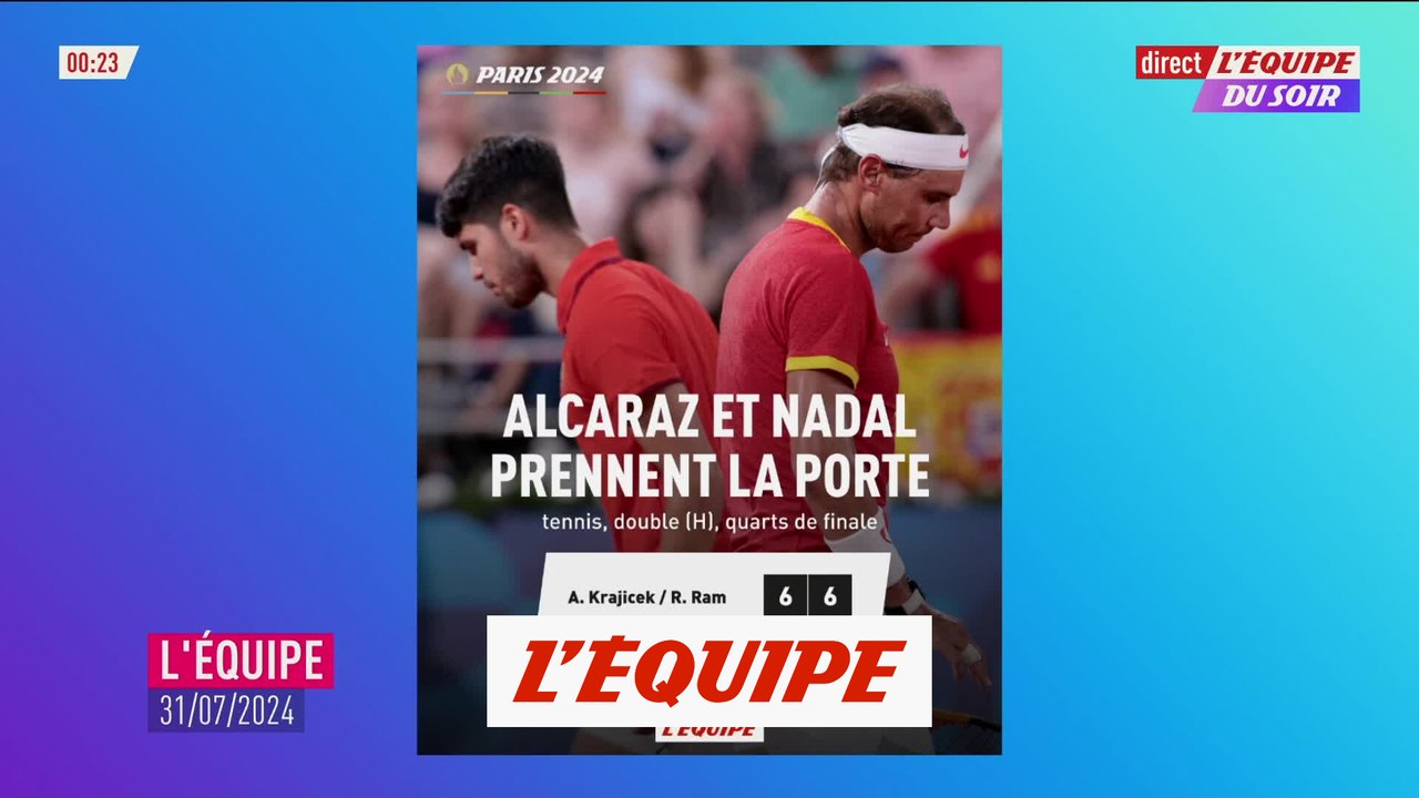 La paire Carlos Alcaraz-Rafael Nadal éliminée en quarts de finale - JO 2024 - Tennis