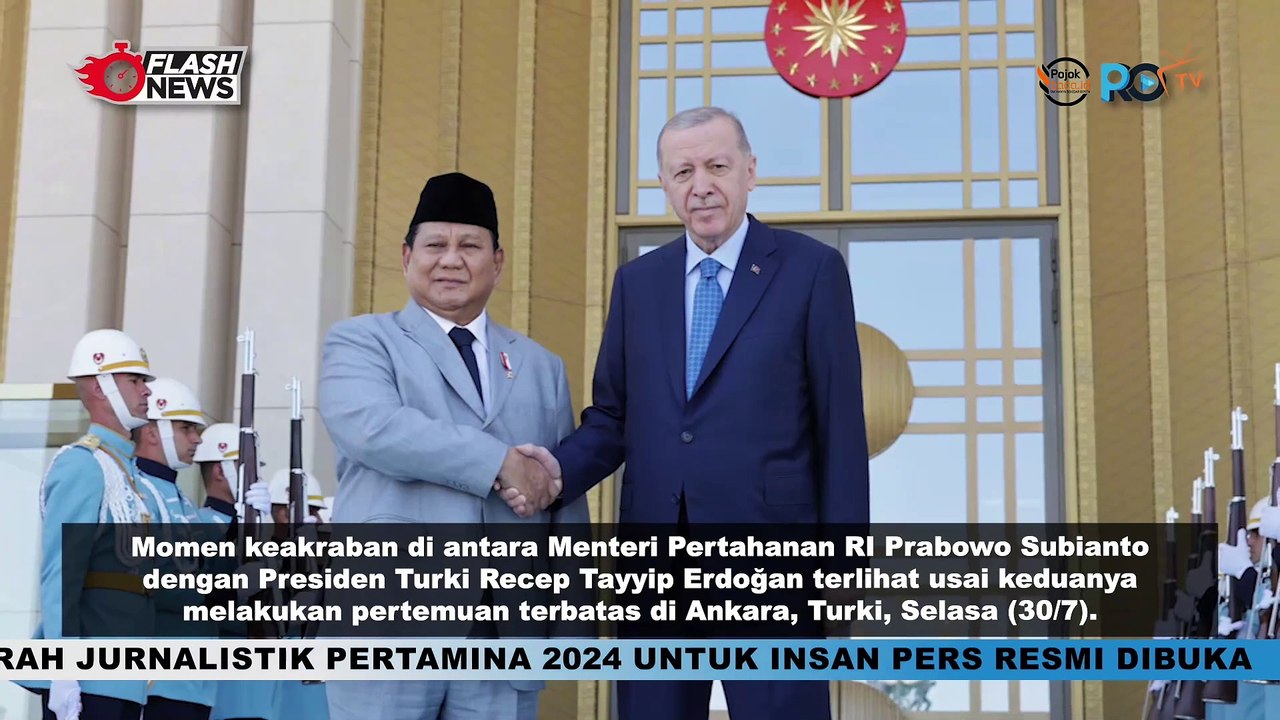 Ini Dia Momen Erdogan Antar Langsung Prabowo Hingga ke Mobil