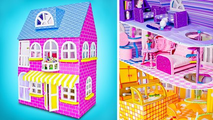 Construisons une maison miniature à trois étages INCROYABLE avec un café  Arts en carton