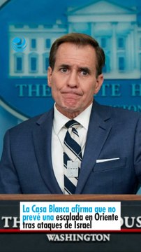 La Casa Blanca afirma que no prevé una escalada en Oriente tras ataques de Israel