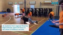 High school students from across the Riverina spend a day living as a defence force recruit