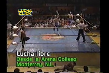 Los Angeles de Espacio 1 y 2 vs. Cavernario Aguilar & Destroyer | Arena Coliseo Mty 09.17.1991