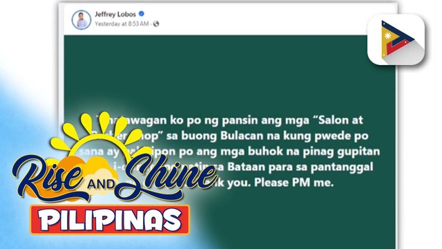 Barbero sa Bulacan, nanawagan na mag-donate ng buhok para gamitin sa paglilinis ng oil spill