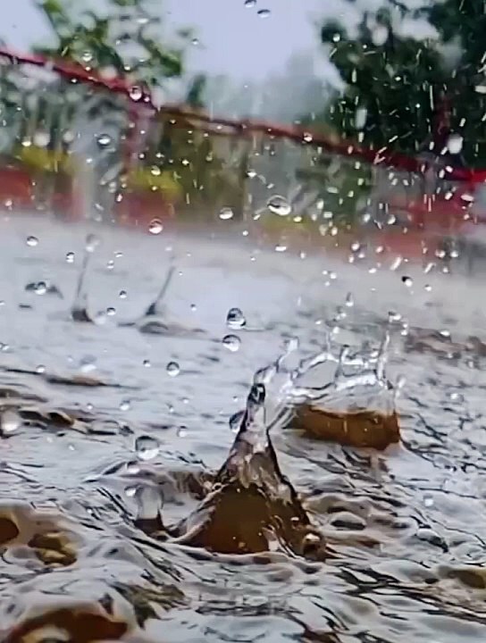 Rain in Beautiful view.