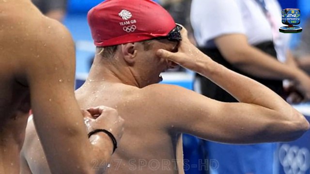 GB Swimmer Drops to the Floor in Despair as he Thrown Out of the Olympics Despite Finishing in First