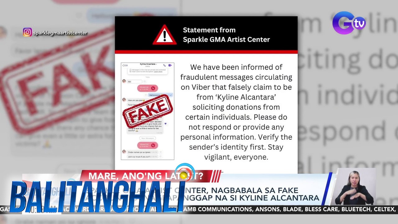Sparkle GMA Artist Center, nagbabala sa fake account na nagpapanggap na si Kyline Alcantara | Balitanghali