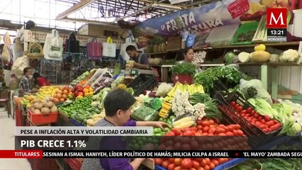 El PIB aumenta un 1.1% a pesar de la elevada inflación y la volatilidad cambiaria