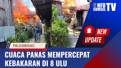 Dua Unit Rumah Warga di 8 Ulu Palembang Terbakar Habis, Cuaca Panas Membuat Api Cepat Membesar
